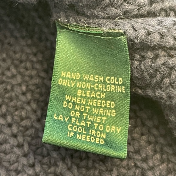 LRL Navy Blue Chunky knit Heavy Crew Neck Plus Sz Womens 2X - Picture 9 of 9